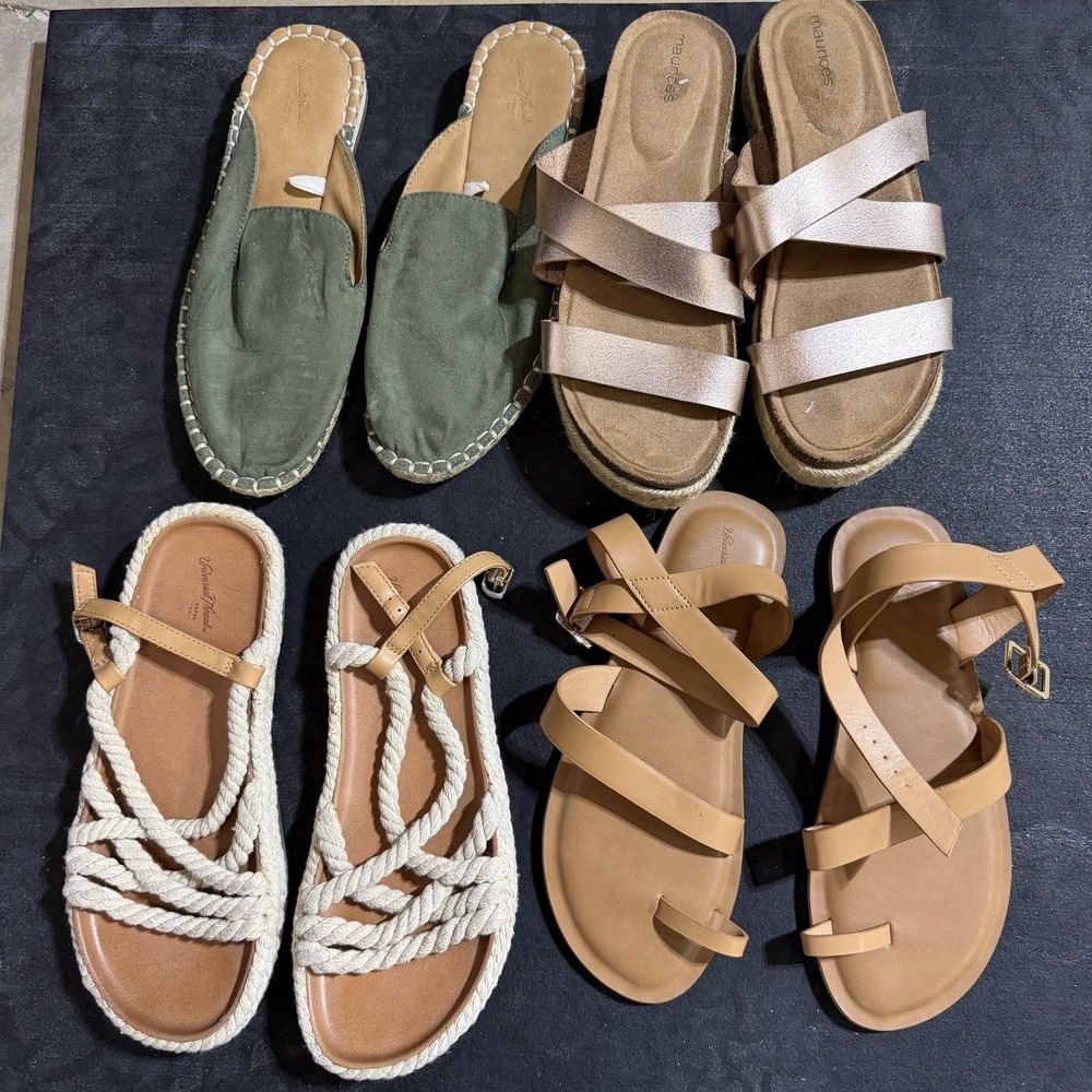 Lot 4 Women's Size 7.5 Sandals Shoes Maurices Keds‎ Sonoma A New Day